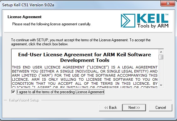 ͼ1-2 ��License Agreement���Ի���