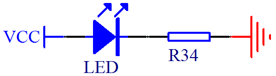 ͼ 2-4  LED С�Ƶ�·��һ��