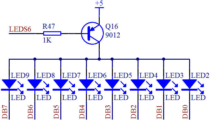 ͼ4-12  LED С�Ƶ�·ͼ