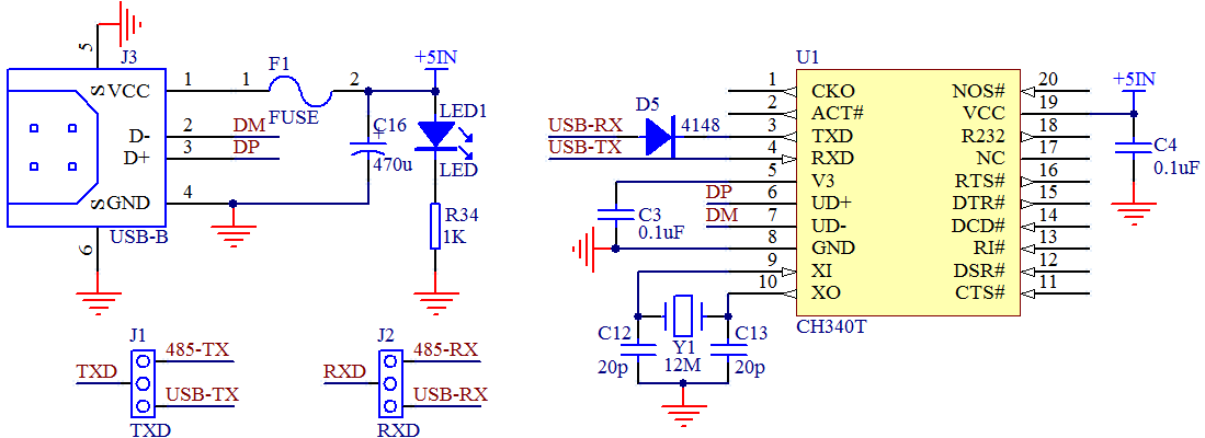 ͼ 11-5  USB ת���ڵ�·